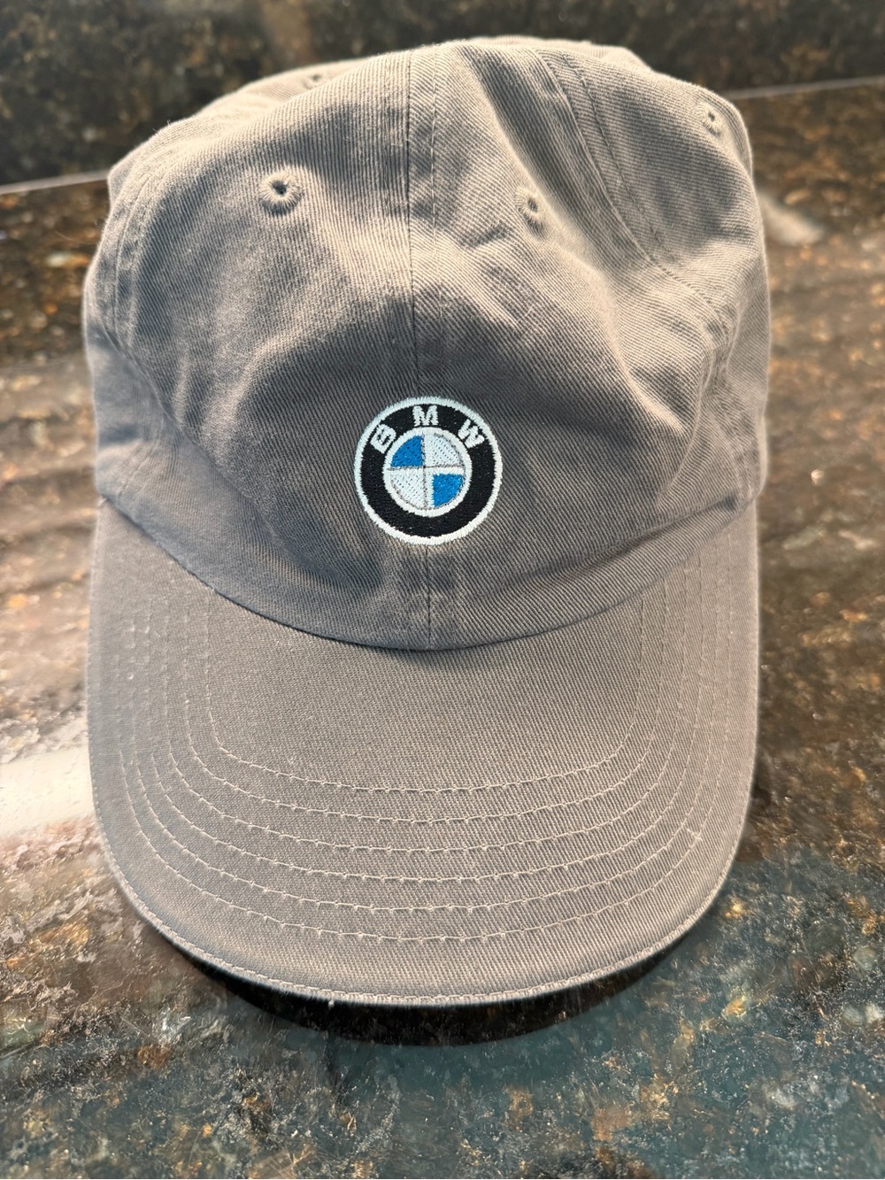 BMW Lifestyle Hat Gray Strap Back Embroidered Dad Cap EUC